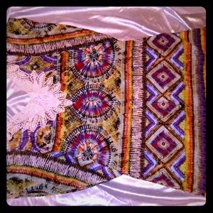 Tie Dye Top Flutter sleeve Soft Cotton